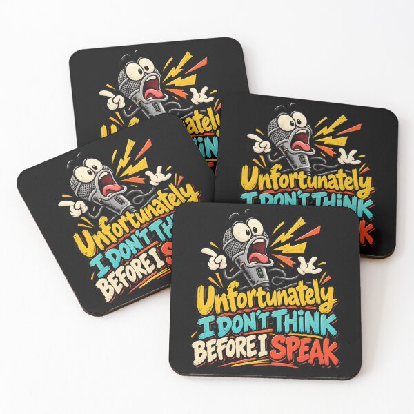 Item preview, Unfortunately I Don't Think Before I Speak Funny Quote Design designed and sold by DarkRelicStudio.