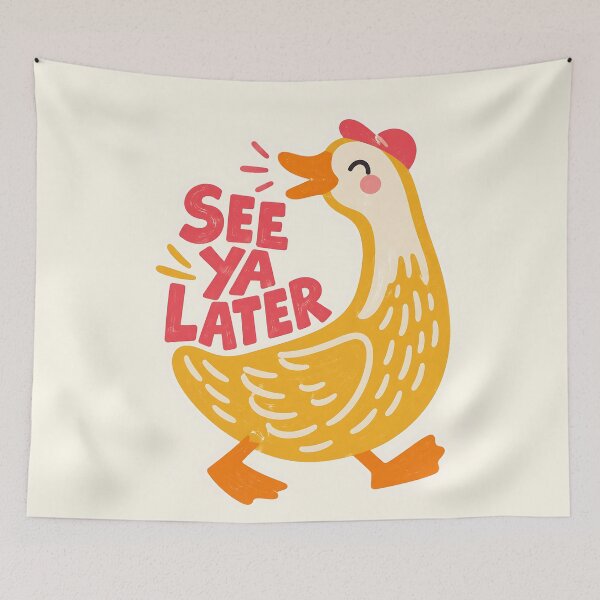 Item preview, See Ya Later Alligator Funny Duck Typography Art designed and sold by artswag.