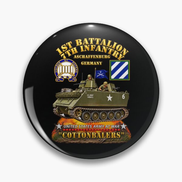 Item preview, 1st Bn 7th Infantry - Aschaffenburg FRG - M113 APC - CottonBalers - 3D - Enhanced designed and sold by Military Insignia Products.