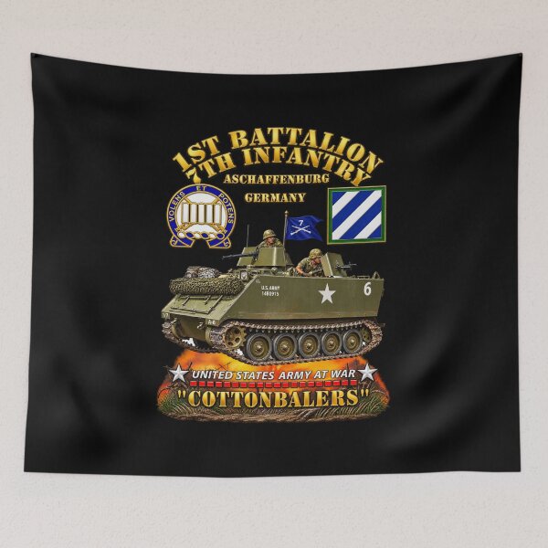 Item preview, 1st Bn 7th Infantry - Aschaffenburg FRG - M113 APC - CottonBalers - 3D - Enhanced designed and sold by Military Insignia Products.