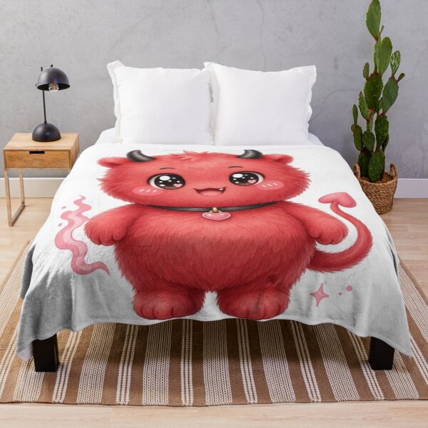 Item preview, Cute Red Demon Kawaii Monster with Heart Charm designed and sold by ExploreAura Studio.