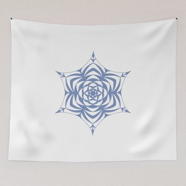 Item preview, Blue mandala snowflake ornament designed and sold by Asiyat.
