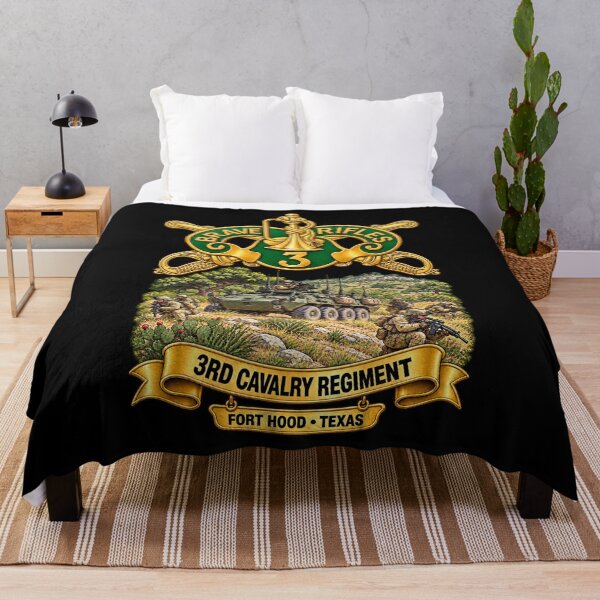 Item preview, 3rd Cavalry Regiment w Br - Ribbon - Fort Hood Scene - 3D - Transparent designed and sold by Military Insignia Products.
