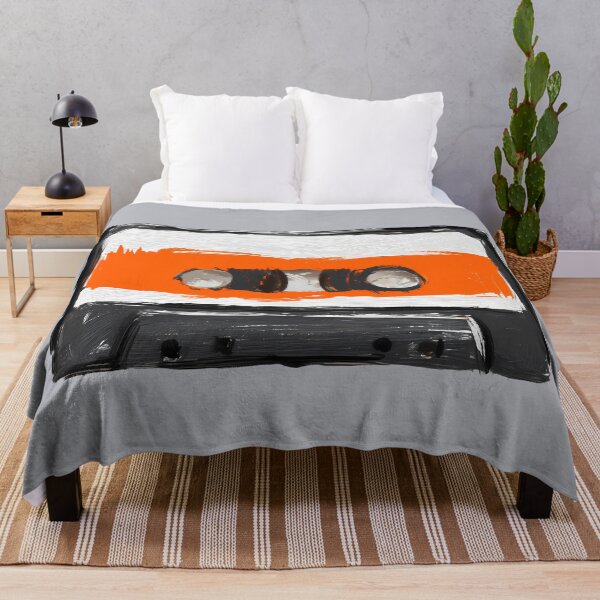 Item preview, Retro Cassette Tape Painting - Orange Abstract Brush Art designed and sold by peterdesigns.