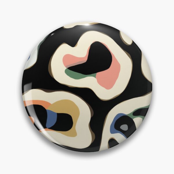 Item preview, Retro Abstract Organic Shapes Pattern – Mid Century Modern Colourful Art designed and sold by My Gluten Free Life UK.
