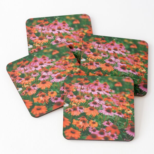 Item preview, Pink and Tangerine Coneflower Days designed and sold by RGwithFlowers.
