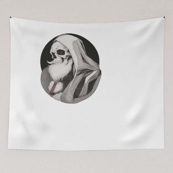 Item preview, Bearded Skeleton Santa with Knife designed and sold by For-Cat Studio.