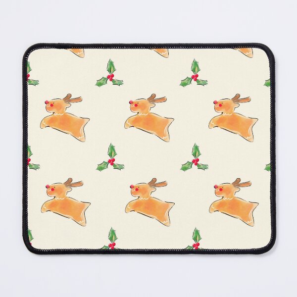 Item preview, Cute Reindeer Christmas Pattern Watercolor Holly designed and sold by Dino-Lune.