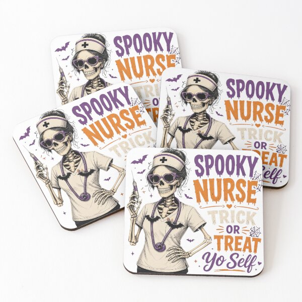 Item preview, Spooky Nurse Skeleton Halloween Trick or Treat Vintage Gothic Design designed and sold by AMAZING1SHOP.