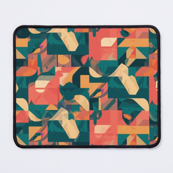 Item preview, Retro Geometric Patchwork Pattern – Abstract Mid Century Modern Art designed and sold by My Gluten Free Life UK.