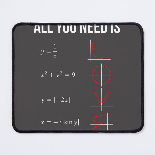 Aperçu de l'œuvre All You Need Is Love Math Inspirational Typography Design créée et vendue par youssfi.