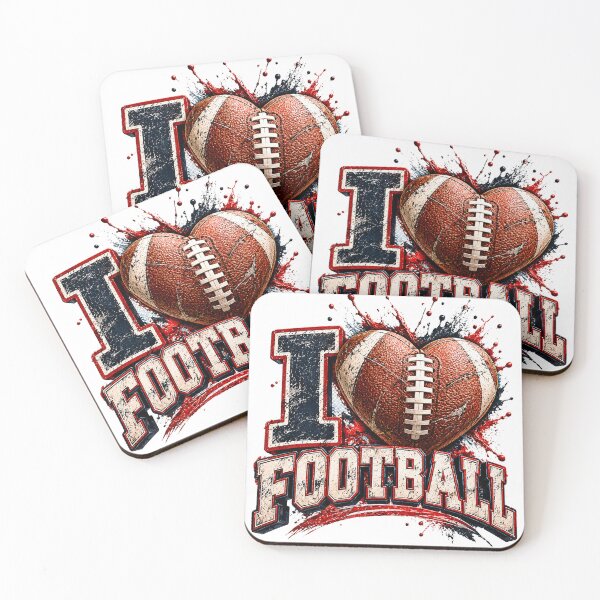 Item preview, I Love American Football – Football Heart and Collegiate Sports Art designed and sold by TrendyClothes07.