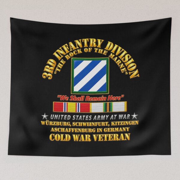 Item preview, 3rd Infantry Division - Germany with Cold War Service Ribbons - 3D - Transparent designed and sold by Military Insignia Products.