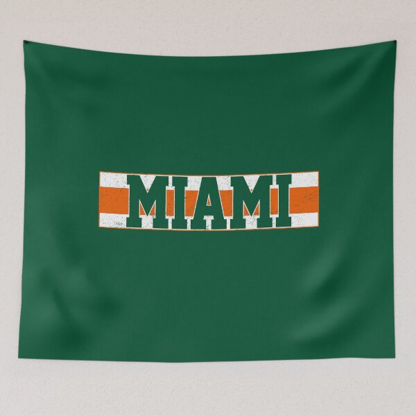 Item preview, Vintage Miami Three Stripes Distressed Canes Football designed and sold by RockTheFeal.