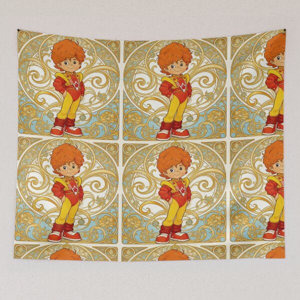 Item preview, Red Butler in the style of Alphonse Mucha designed and sold by Solace Sparkles.