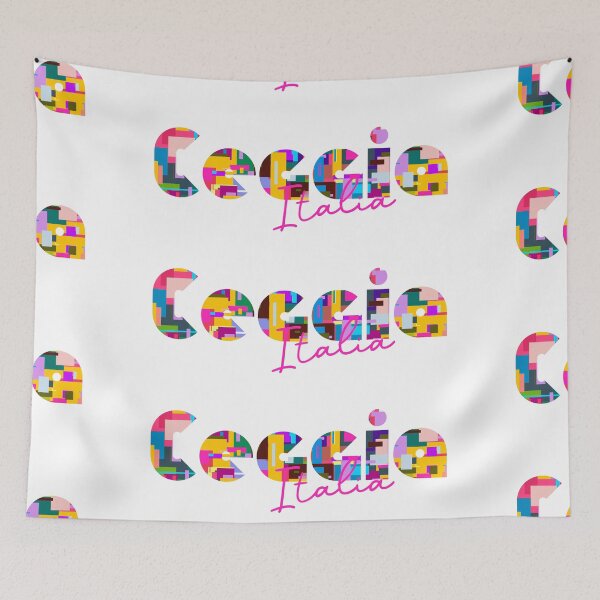 Item preview, Ceggia, Venezia, Italy, Italia, colorful typography design for travellers designed and sold by Wanderful-roads.