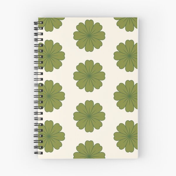 Item preview, Mid-Century Modern Olive Green Floral Seamless Pattern – Retro 60s 70s Geometric Flower Design                                              designed and sold by BobaBunny76.