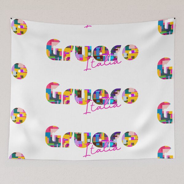 Item preview, Gruaro, Venezia, Italy, Italia, colorful typography design for travellers designed and sold by Wanderful-roads.