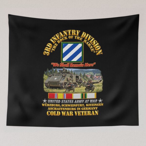 Item preview, 3rd Infantry Division - Germany with Cold War Service Ribbons - Training - 3D - Transparent designed and sold by Military Insignia Products.