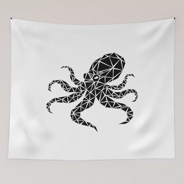 Item preview, Black Geometric Octopus designed and sold by Espyr.Art.