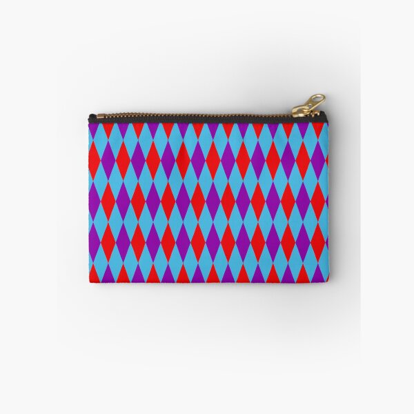 Item preview, Red Purple On Blue Harlequin Diamonds Pattern   designed and sold by PatternTitan.