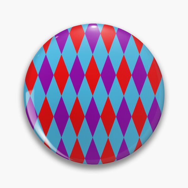 Item preview, Red Purple On Blue Harlequin Diamonds Pattern   designed and sold by PatternTitan.
