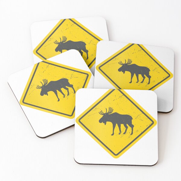 Item preview, Moose Crossing Warning Sign designed and sold by Artful-inks.