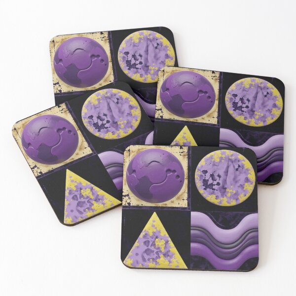 Item preview, purple nebula colorful geometric shaped abstract design designed and sold by SmashingDeals.