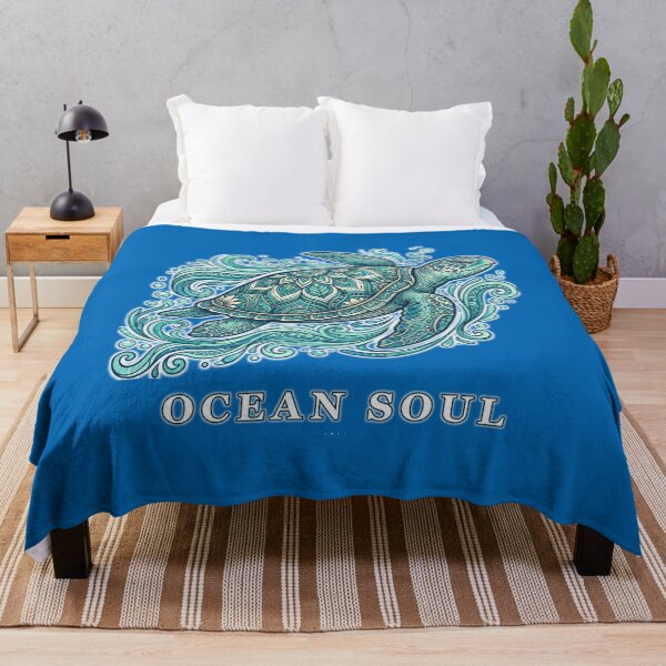Item preview, Ocean Soul Mandala Sea Turtle Bohemian Ocean Waves T-Shirt designed and sold by Giobb-Artwork.