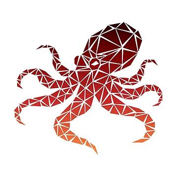Artwork thumbnail, Geometric Octopus - Lava by Espyr.Art