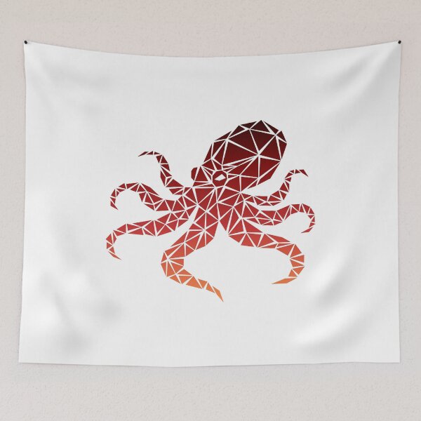 Item preview, Geometric Octopus - Lava designed and sold by Espyr.Art.