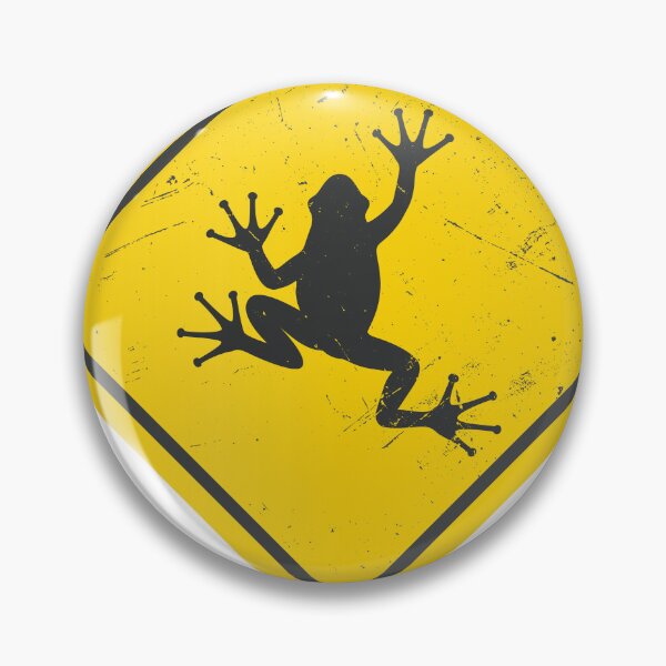 Item preview, Frog Warning Sign designed and sold by Artful-inks.