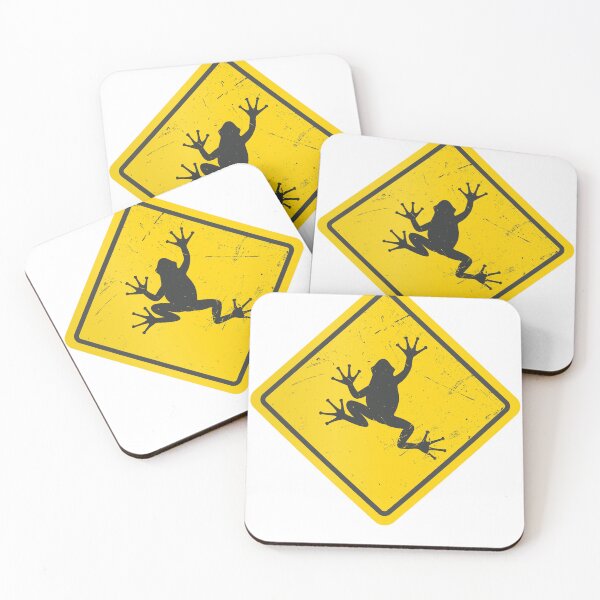 Item preview, Frog Warning Sign designed and sold by Artful-inks.