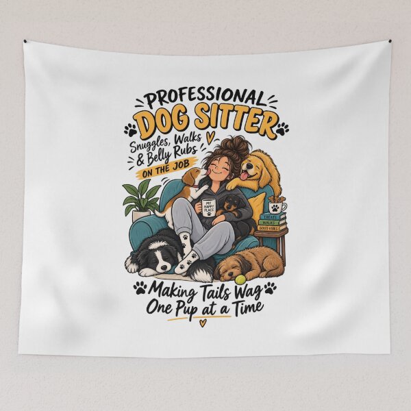 Item preview, Professional Dog Sitter – Making Tails Wag One Pup at a Time designed and sold by SidTastic .