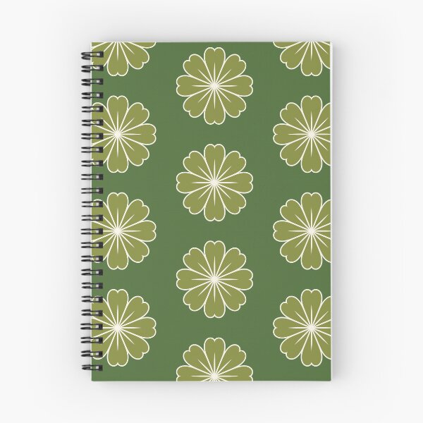 Item preview,  Mid-Century Modern Olive Green Floral Seamless Pattern – Retro 60s 70s Geometric Flower Design                                              designed and sold by BobaBunny76.