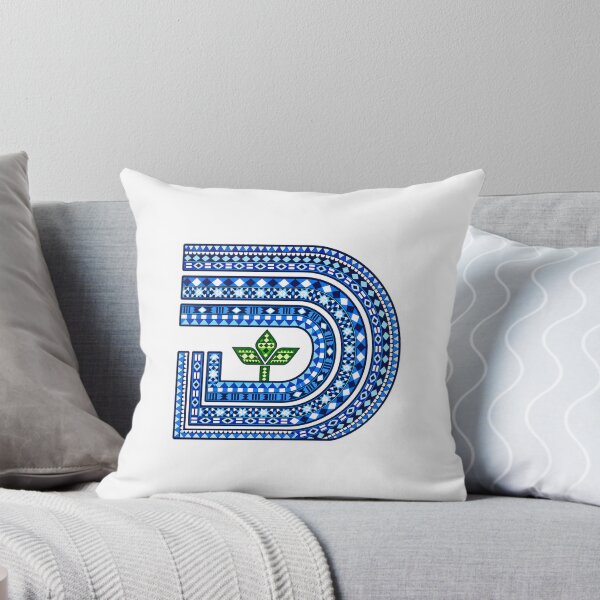 Item preview, Blue Geometric Letter D with Sprout designed and sold by eScaPe-gLitCh.