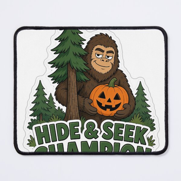 Item preview, Hide and Seek Champion Funny Bigfoot Halloween Sticker designed and sold by kilat42.