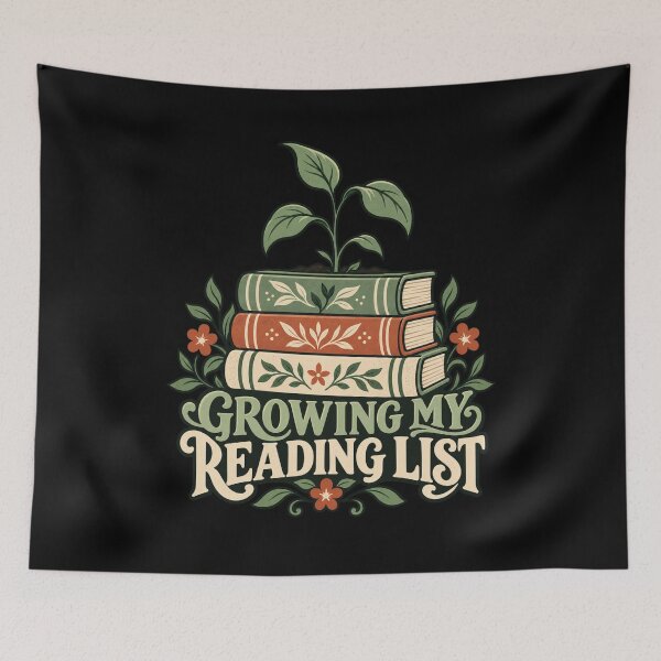 Item preview, Books and Plants - Growing My Reading List designed and sold by Good Mood Foundry.