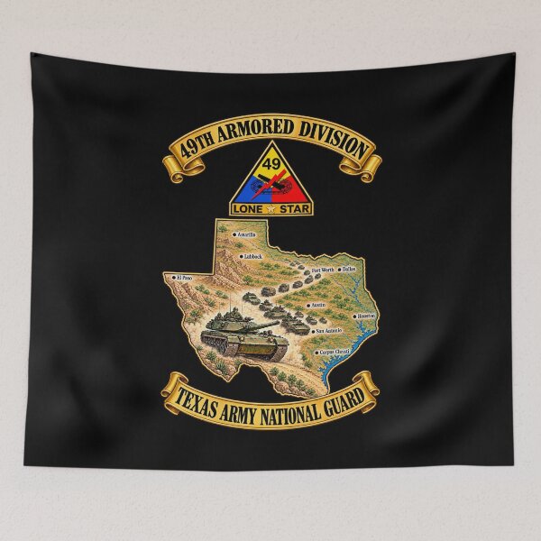 Item preview, 49th Armored Division - TX ARNG - TX Map w Armored Column - 3D - Enhanced designed and sold by Military Insignia Products.