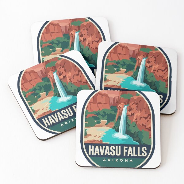 Item preview, Havasu Falls Arizona Turquoise Falls Oval Badge Sticker designed and sold by DetourDgn.