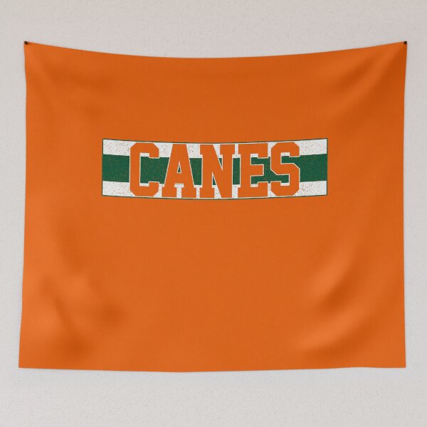 Item preview, Vintage Canes Three Stripes Distressed Miami FL Football designed and sold by Floral Vintage.