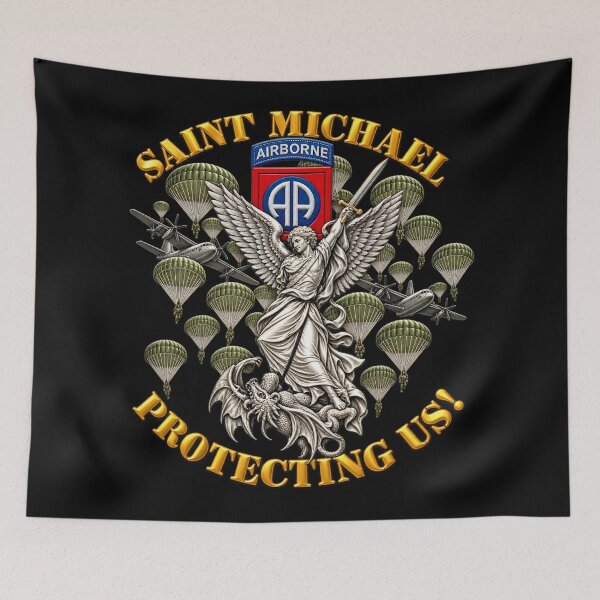 Item preview, 82nd Airborne Div - Saint Michael - Protecting Us - Mass Tac - 3D - Transparent designed and sold by Military Insignia Products.