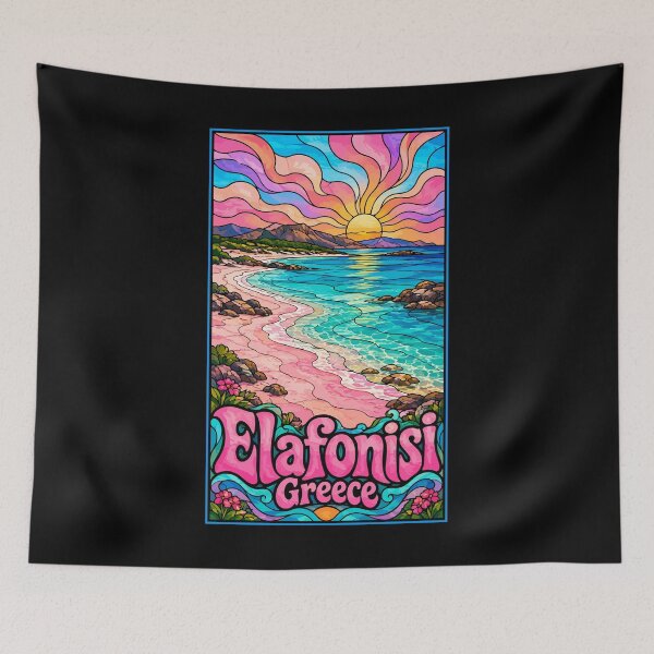Item preview, Elafonisi Beach Crete Greece Stained Glass Art designed and sold by TomFrontierArt.