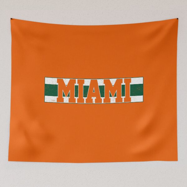 Item preview, Vintage Miami Three Stripes Distressed Canes Football designed and sold by RockTheFeal.