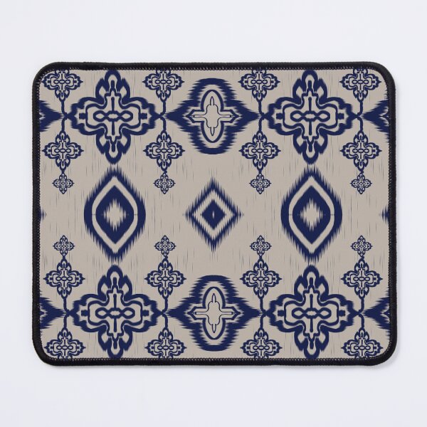Item preview, Traditional Thai Ikat Pattern Blue And Beige designed and sold by Chubhorn.