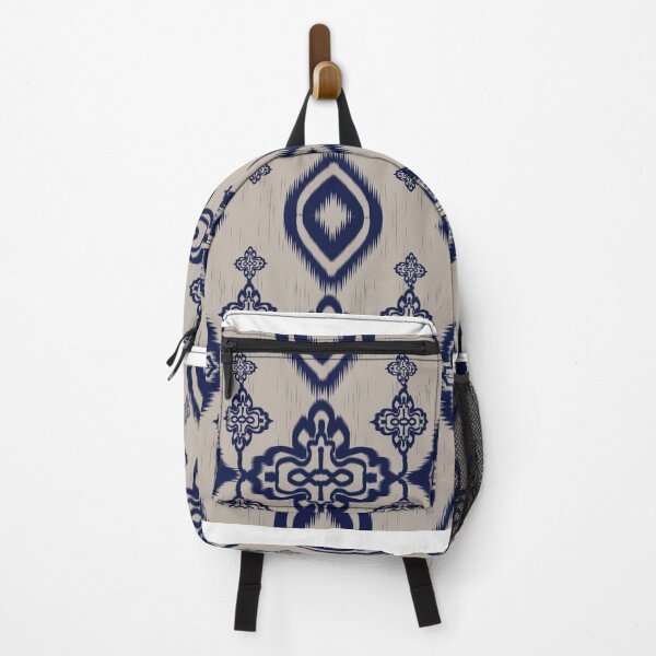Item preview, Traditional Thai Ikat Pattern Blue And Beige designed and sold by Chubhorn.