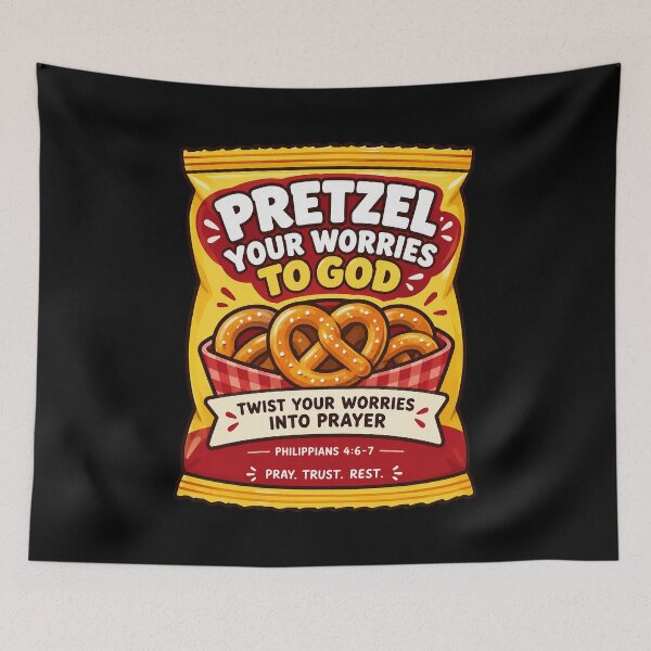 Item preview, Pretzel Your Worries To God - Pray Trust Rest - Philippians 4:6-7 designed and sold by plushism.