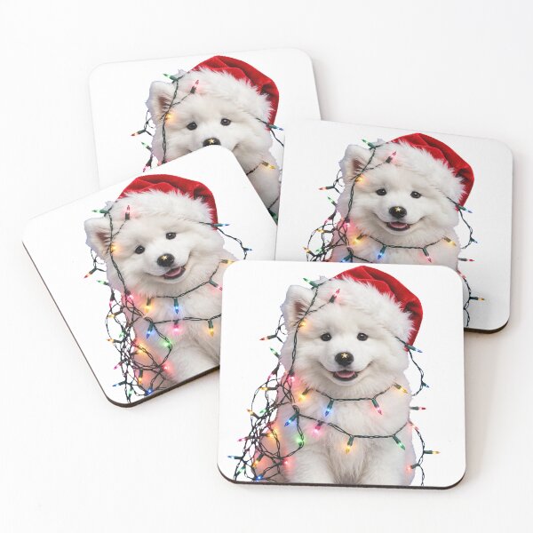 Item preview, Samoyed Christmas Colorful Lights - Santa Samoyed Star Nose designed and sold by PrettyCrypt.