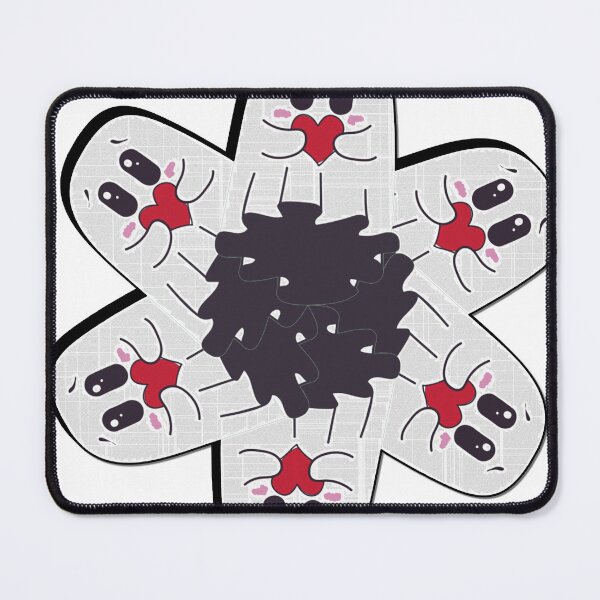 Item preview, cute Kawaii Flower Hugging Red Hearts Aesthetic Art designed and sold by hepopatterns.