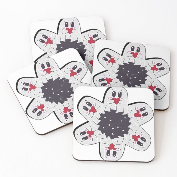 Item preview, cute Kawaii Flower Hugging Red Hearts Aesthetic Art designed and sold by hepopatterns.